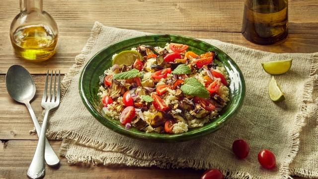 Salade de couscous aux légumes grillés