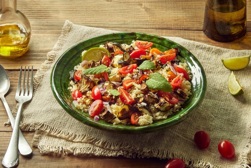 Salade de couscous aux légumes grillés
