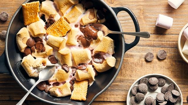 Fondue de chamalows au barbecue