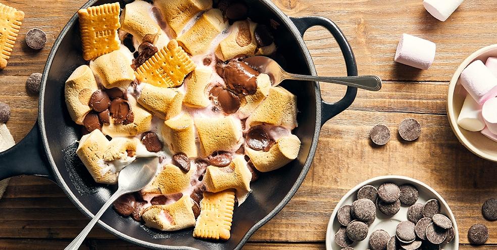 Fondue de chamalows au barbecue