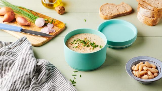 Rilettes de thon, haricot blanc et ciboulette