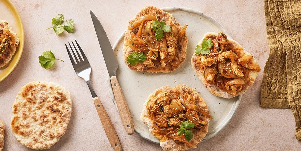 Musakhan à la viande et aux oignons