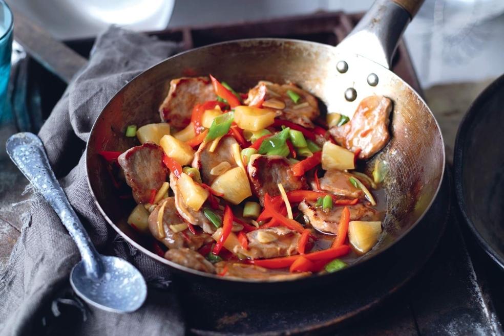 Wok de porc à l’ananas