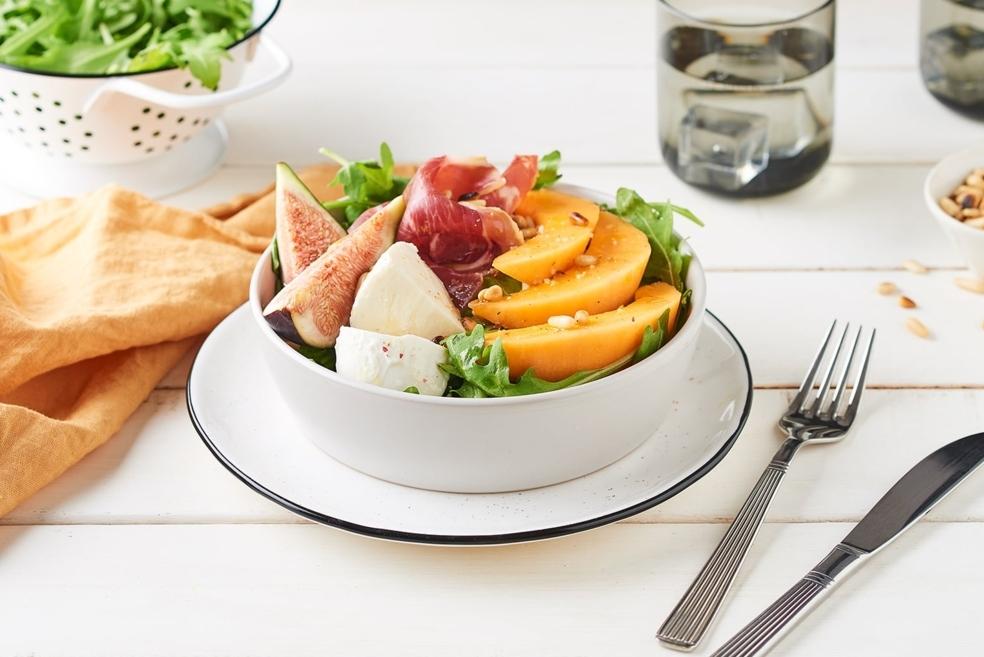 Salade figues, melon et roquette