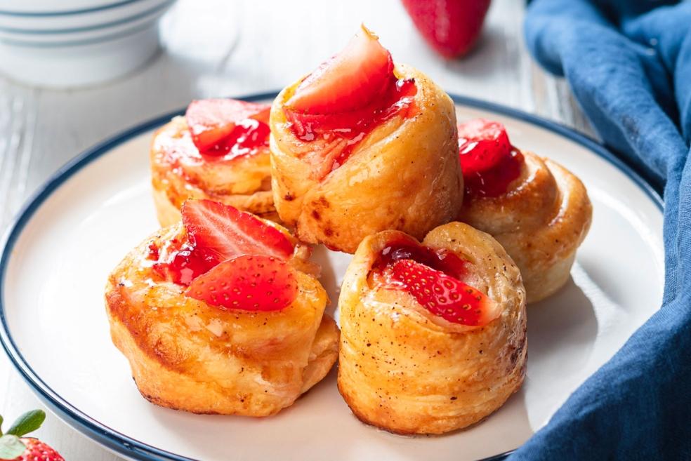 Mini kouign-amann aux fraises