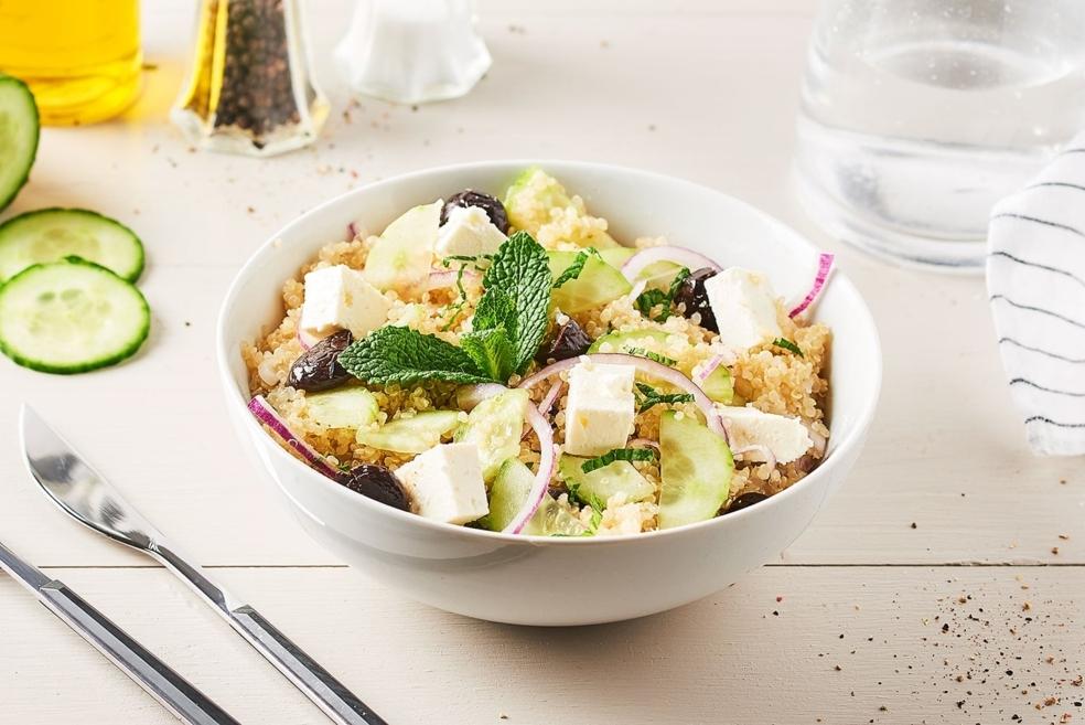 Salade de concombre, quinoa et feta