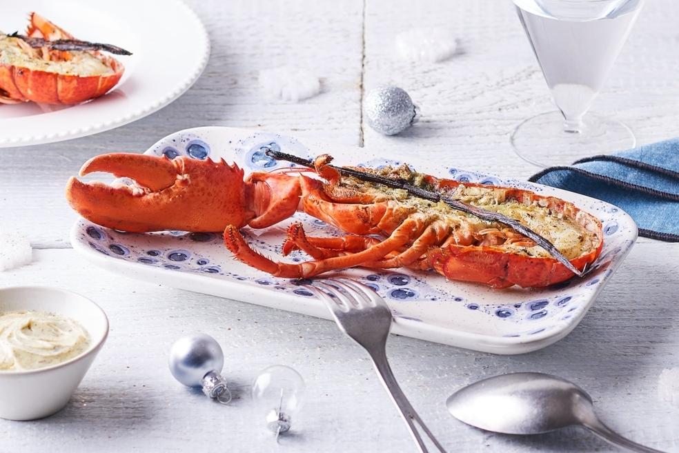 Homard grillé sauce au beurre vanillé
