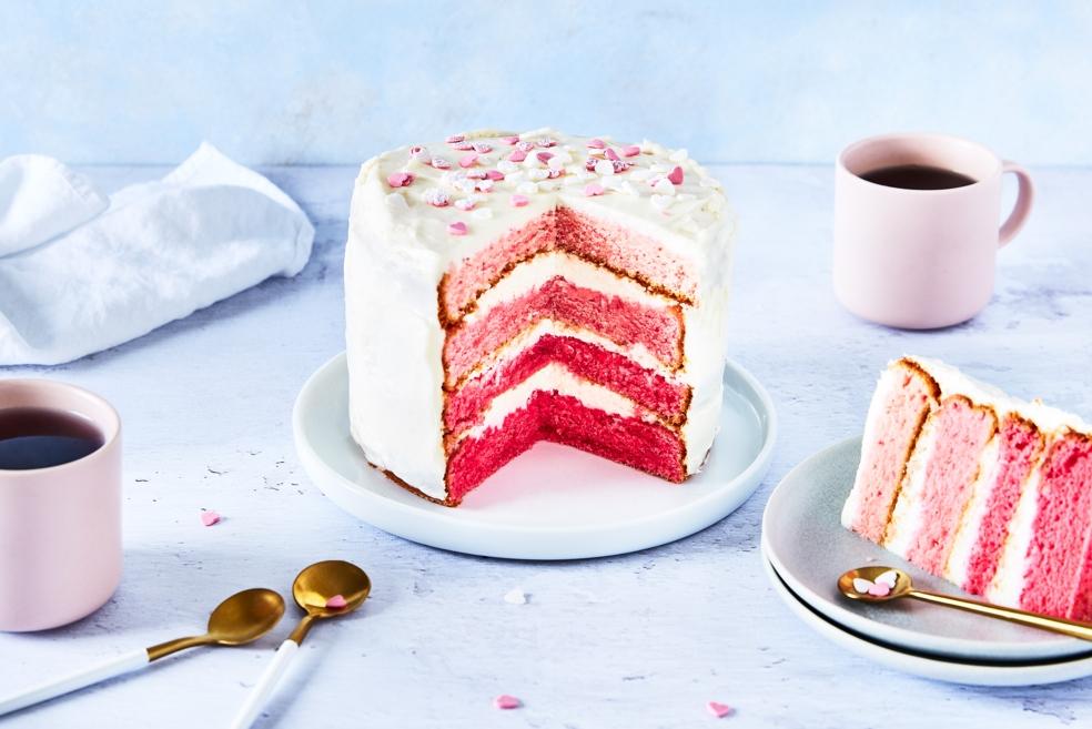 Pink layer cake