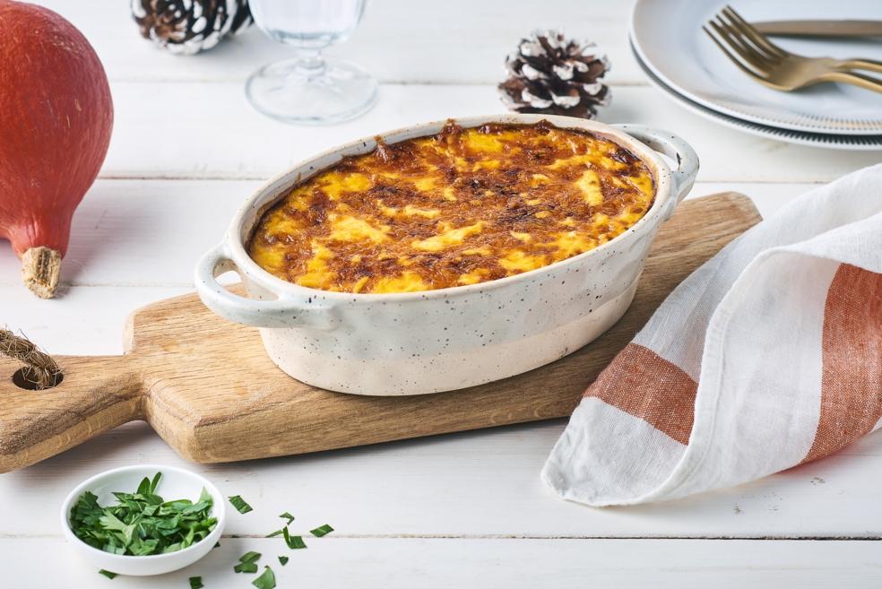 Gratin de potiron au cheddar