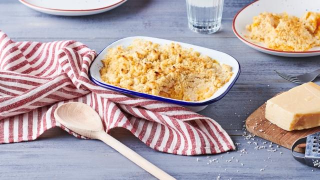 Crumble de butternut et bacon