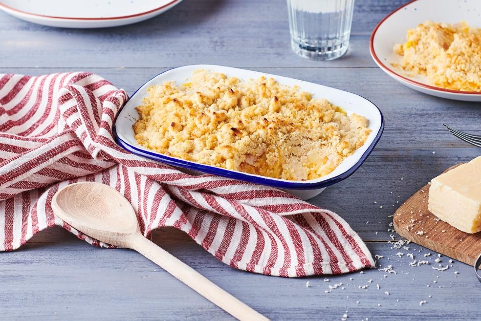 Crumble de butternut et bacon