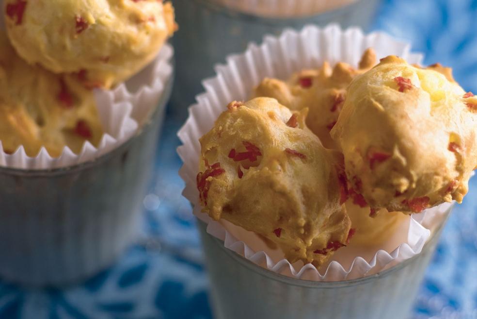 Gougères de salami au cœur fondant