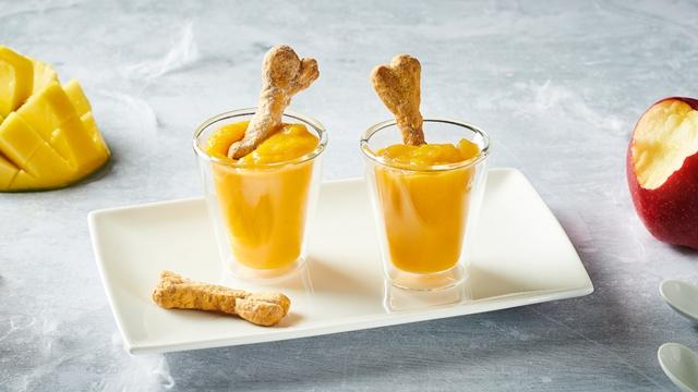 Compote de mangue et gressins os