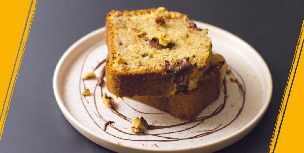 Cake banane choco-noisette