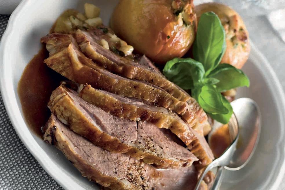 Gigot d'agneau et pommes au four