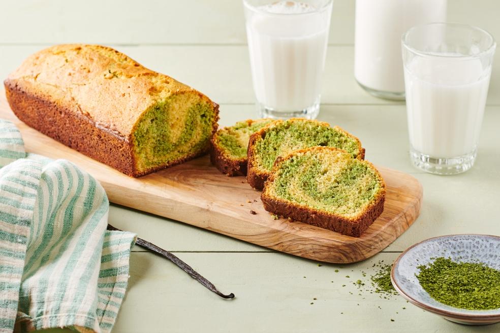 Marbré à la vanille et au thé matcha