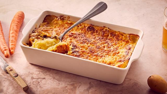 Hachis Parmentier de légumes à la bière