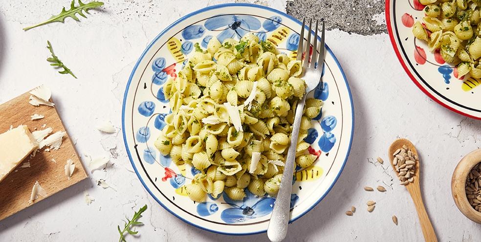 Pâtes au pesto de roquette