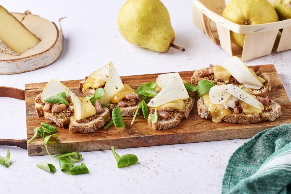 Tartines gratinées d'automne