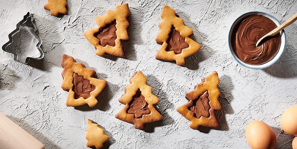 Sablés de Noël sapin à la pâte à tartiner