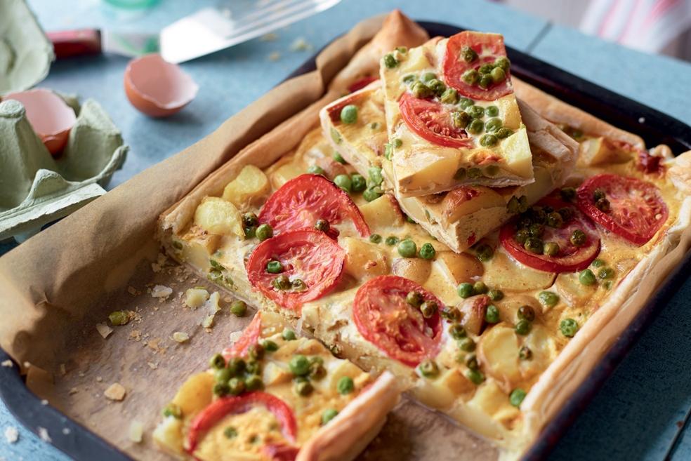 Quiche aux pommes de terre et curry