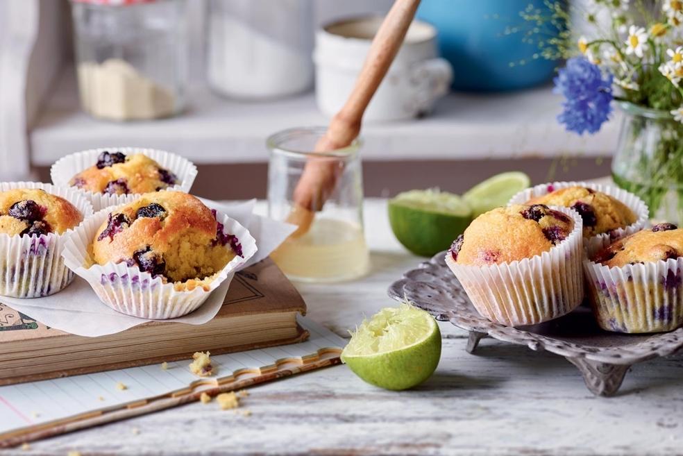 Muffins aux myrtilles et yaourt