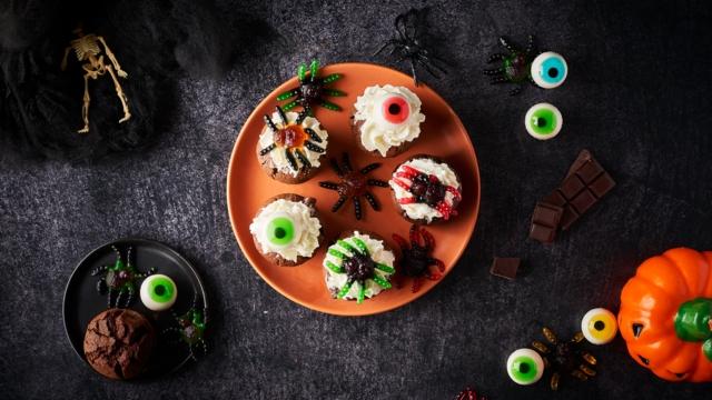 Cupcake brownie d'Halloween