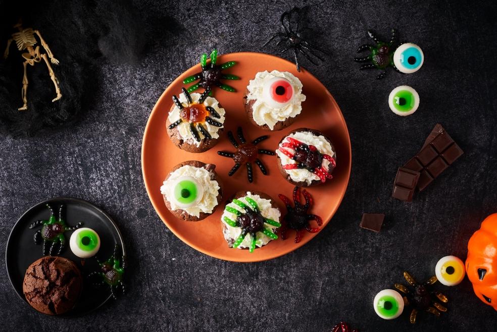Cupcake brownie d'Halloween