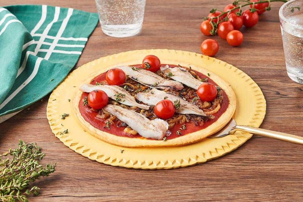 Tarte fine aux sardines