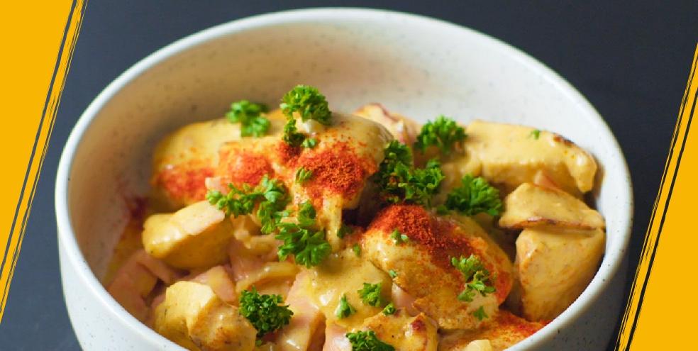 Poulet à la crème et à la moutarde