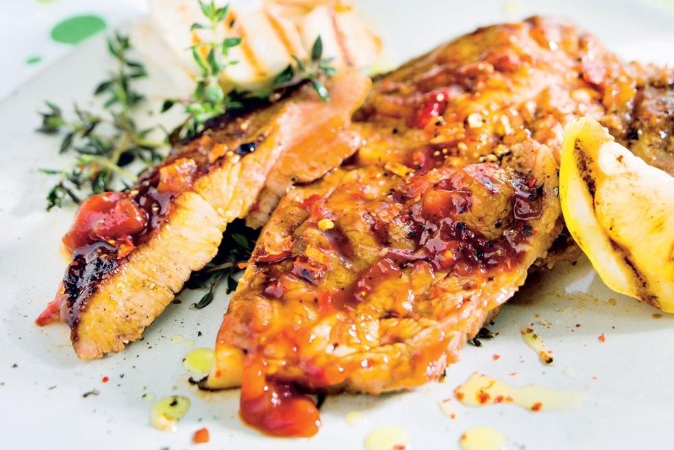 Côtelettes marinées sauce barbecue