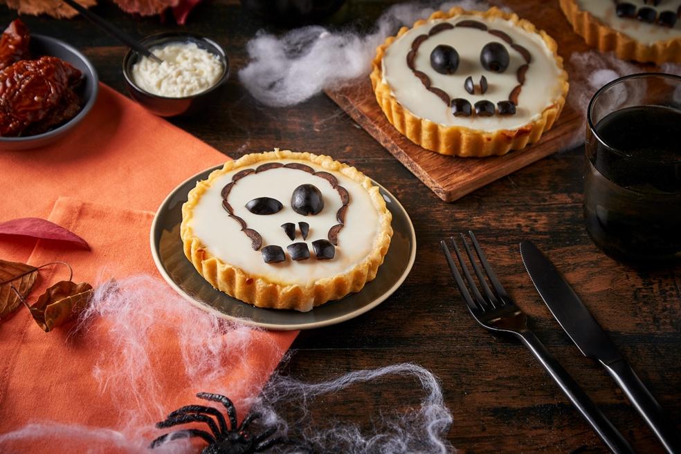 Tartelette légumes, ricotta olive en fantôme