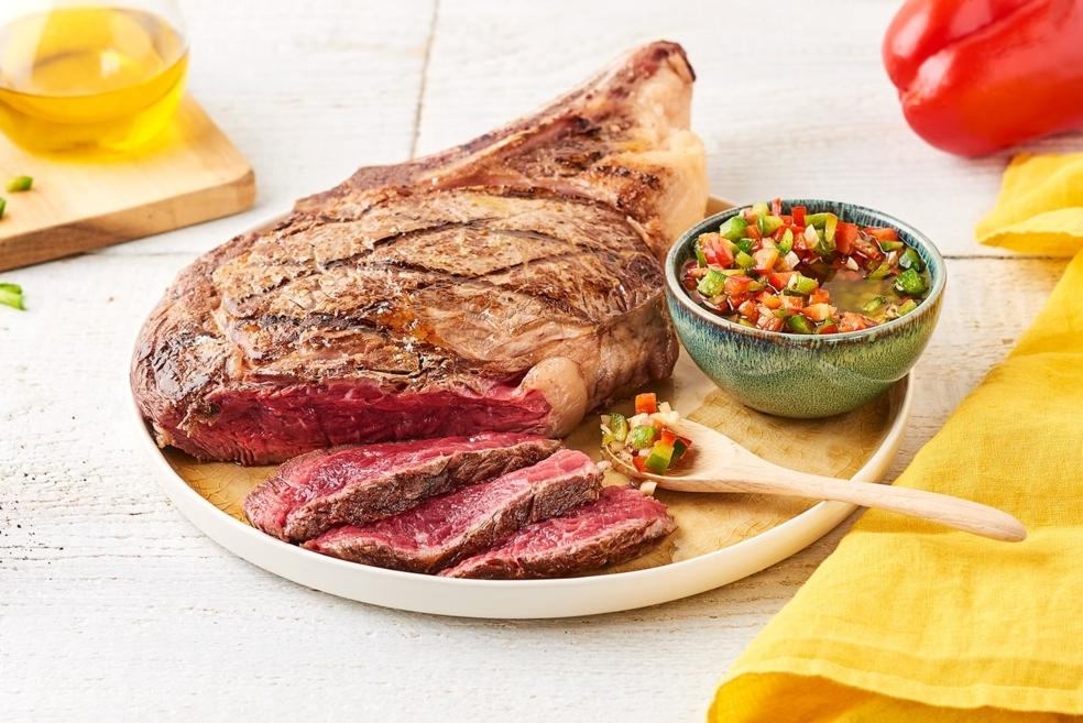 Côte de bœuf sauce criolla