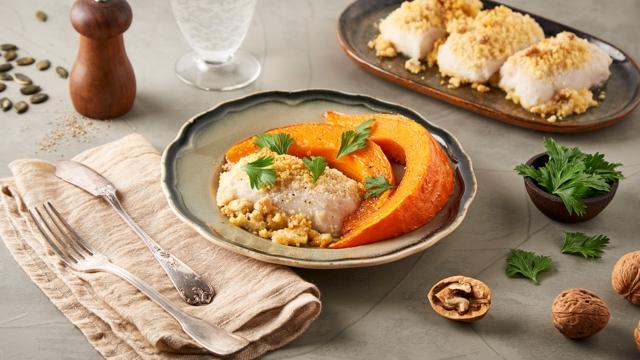 Crumble de cabillaud potimarron