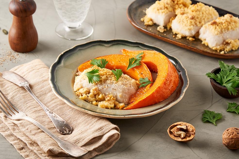 Crumble de cabillaud potimarron