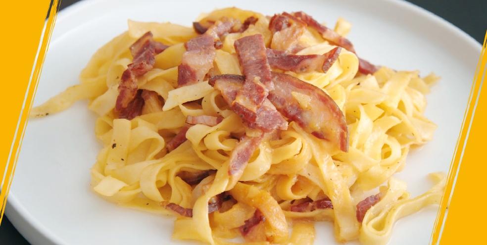 Tagliatelle à la carbonara