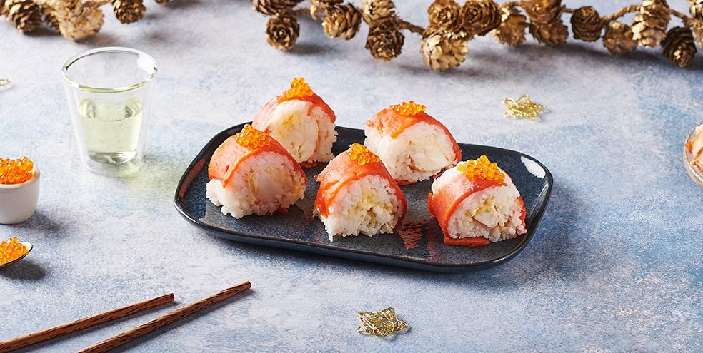 Makis de homard flambé