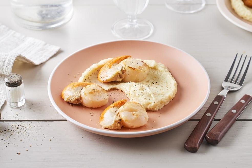 Saint-Jacques à la crème de panais et vanille