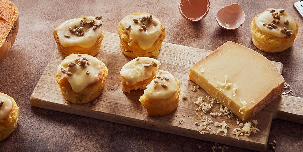 Muffins butternut et crème de comté