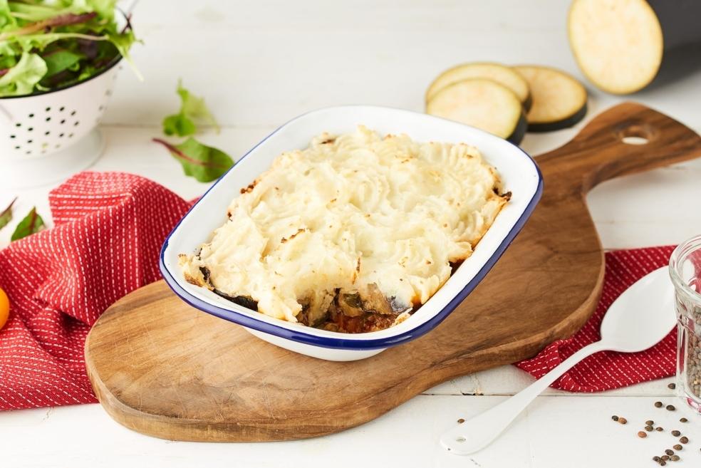 Moussaka vegan au lentilles