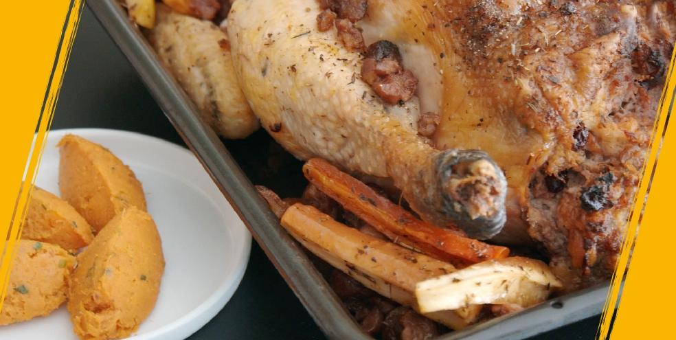 Volaille de Noël et purée de patates douce