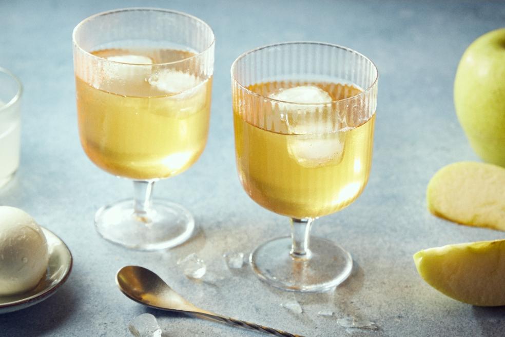 Cocktail gin, pomme & mozzarella