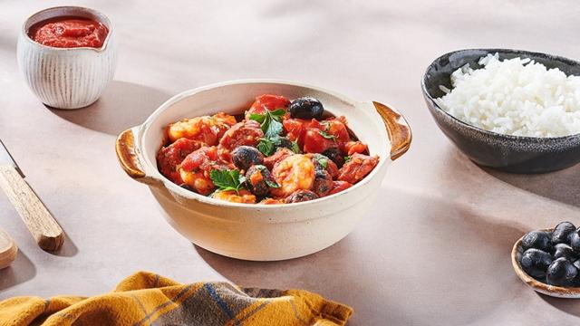 Crevettes piquantes au chorizo