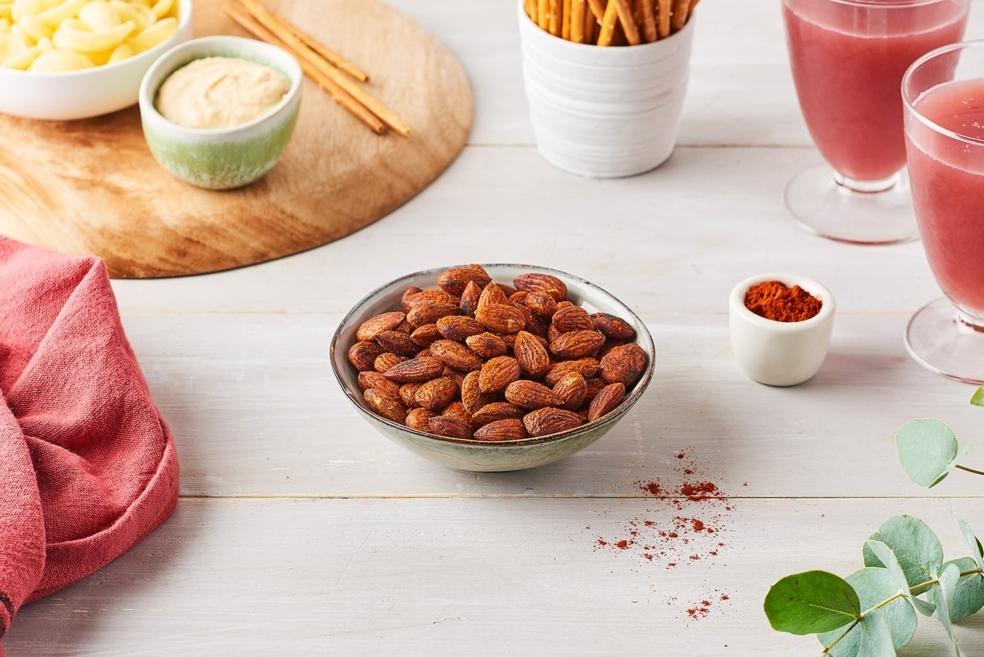 Amandes grillées au paprika et fleur de sel