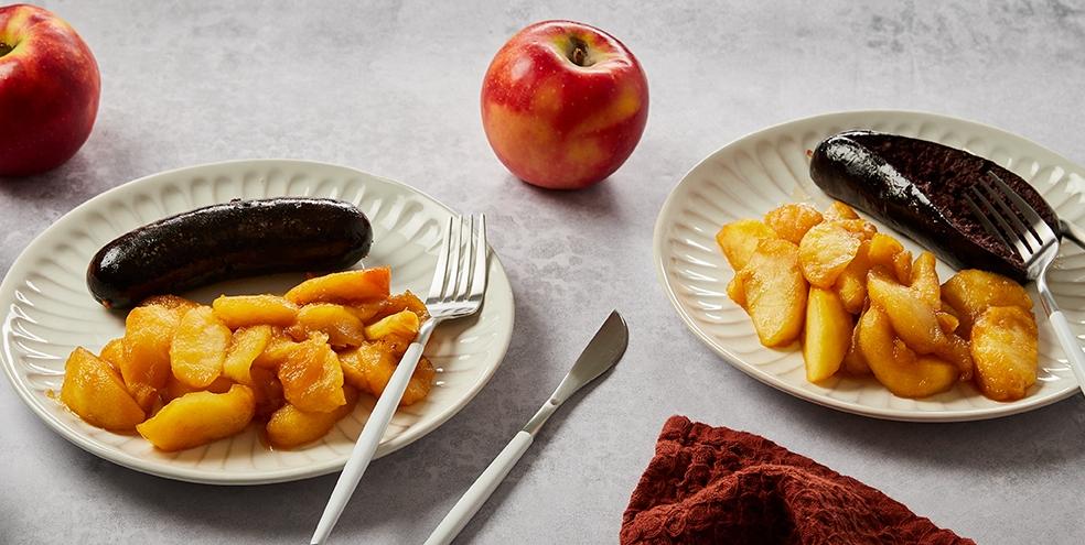 Boudin noir et pommes caramélisées