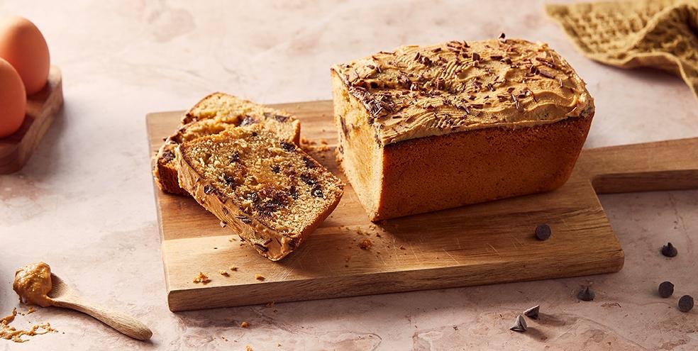 Cake au peanut butter et pépites de chocolat