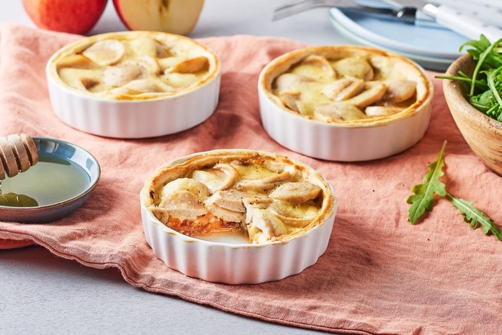 Tartelette boudins blancs reblochon