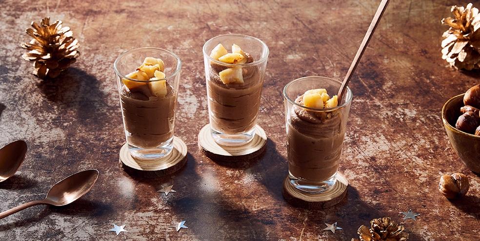 Verrines de Saint-Jacques aux châtaignes