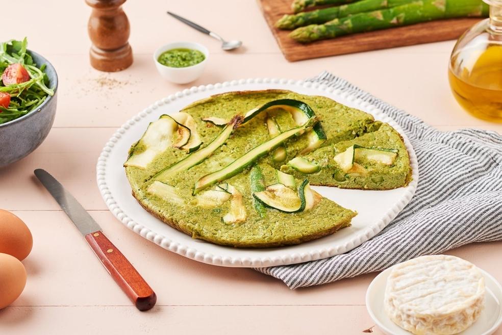 Omelette verte au Saint Marcellin