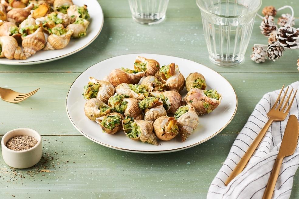 Bulots gratinés en persillade